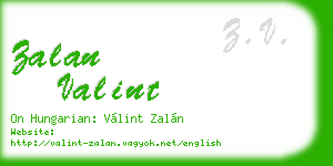 zalan valint business card